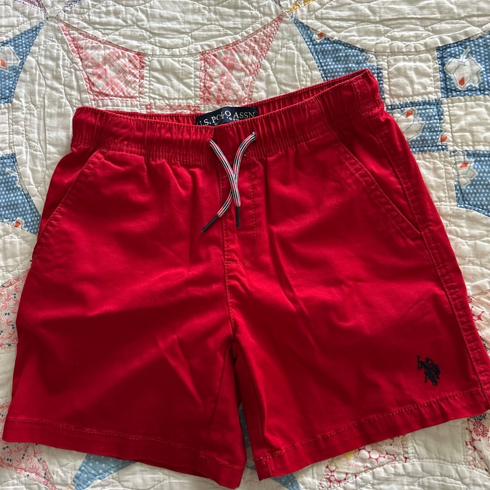 U.S. Polo Assn. Boys Red Shorts